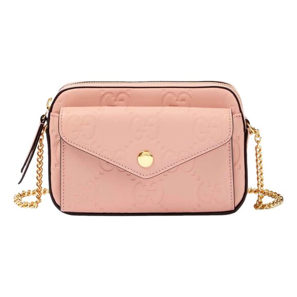 Gilbert Calfskin Mini Envelope Pink Crossbody Bag - Picture 1 of 3